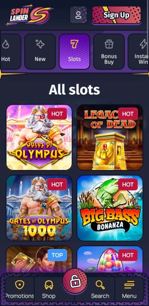 spinlander mobile